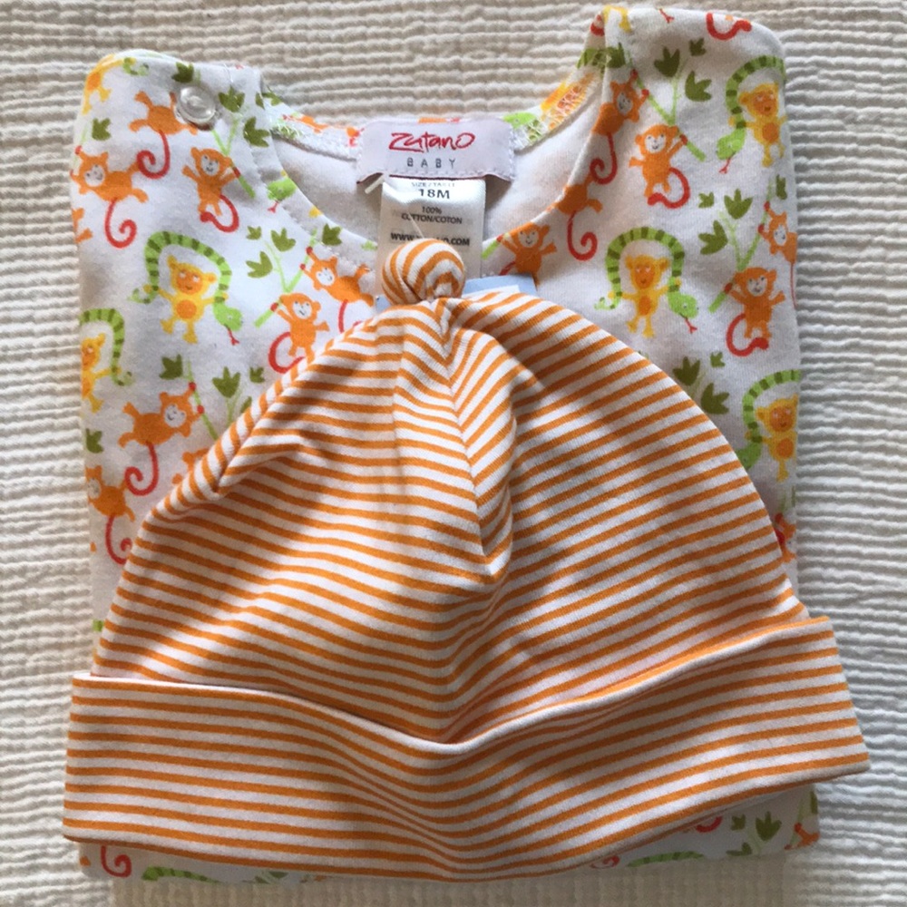 NWT zutano  monkey print baby bundle